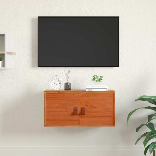 vidaXL Armadietto a muro Marrone cerato 60 x 30 x 30 cm Pino massello