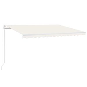 vidaXL Tenda Automatica con Sensore Vento e LED 450x300 cm Crema