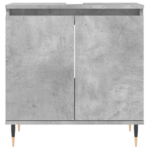 vidaXL Armadietto da Bagno Grigio Cemento 58x33x60cm Legno Multistrato