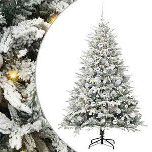 vidaXL Albero di Natale Artificiale Pre-illuminato con Set di Palline