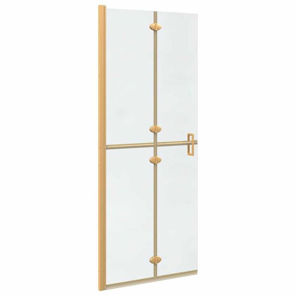 vidaXL Parete doccia Walk-in Oro e trasparente 80 x 190 cm
