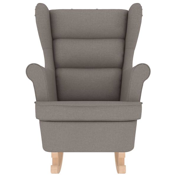 vidaXL Sedia a Dondolo Tortora 74x90x102 cm in Tessuto