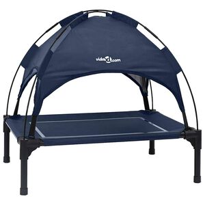 vidaXL Letto per Cani 63 x 49,5 x 60 cm Acciaio Blu navy