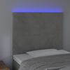 vidaXL Testiera a LED Grigio Chiaro 100x5x118/128 cm in Velluto