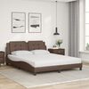 vidaXL Letto con Materasso Zadar Marrone 160x200cm in Similpelle
