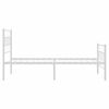 vidaXL Giroletto con Testiera e Pediera Metallo Bianco 90x190 cm