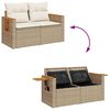vidaXL Set Divano da Giardino 8 pz con Cuscini Beige in Polyrattan