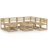 vidaXL Set Divani da Giardino 8 pz in Legno di Pino Impregnato Verde