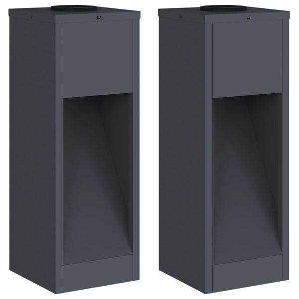 vidaXL Lucina LED Solare da Percorso 2 pcs Antracite