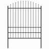 vidaXL Recinzione da Giardino Woerden con Punta a Lancia in Acciaio 170x200 cm Nero