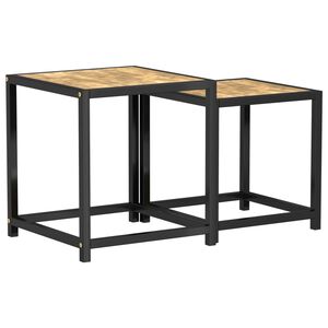 vidaXL Tavolini 2 pz in MDF Neri e Gialli