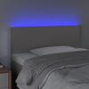 vidaXL Testiera Grigio a LED 90x5x78/88 cm in Similpelle