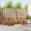 vidaXL Set divani 6 pcs Naturale Legno di Acacia Massello