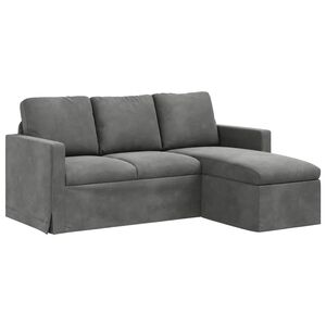 vidaXL Divano Grigio scuro 178 x 134 x 80 cm Velluto
