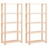 vidaXL Scaffali a 5 Livelli 2 pz 80x38x170 cm Massello Pino 250 kg