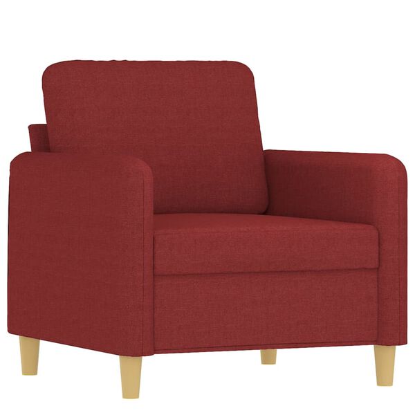 vidaXL Poltrona con Poggiapiedi Rosso Vino 60 cm in Tessuto
