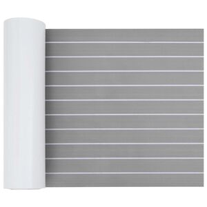 vidaXL Tappetino per Barche Grigio chiaro e bianco 240 x 60 cm EVA