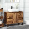 vidaXL Mobile da Bagno Legno Antico 80x33x60 cm in Truciolato