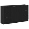 vidaXL Credenza Rovere Nero 120 x 30 x 70 cm Legno ingegnerizzato