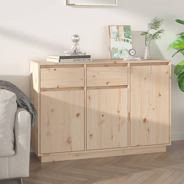vidaXL Credenza 110x34x75 cm in Legno Massello di Pino