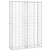 vidaXL Cesto Gabbione con Coperchio in Filo Zincato 150 x 100 x 30 cm