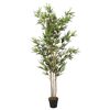 vidaXL Albero Bamb&ugrave; Artificiale 1380 Foglie 200 cm Verde