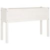 vidaXL Fioriera da Giardino Bianca 110x31x70 cm Legno Massello di Pino