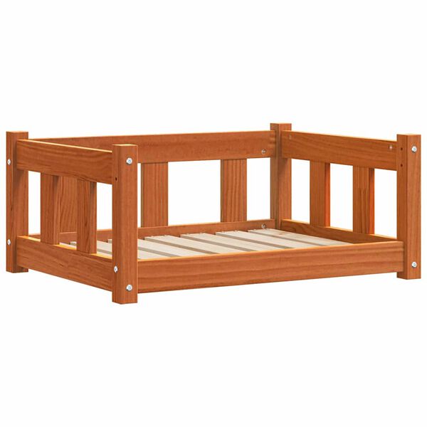vidaXL Letto per Cani Marrone cerato 65,5 x 50 x 28 cm Pino massello