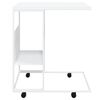 vidaXL Tavolino con Ruote Bianco 55x36x63,5cm in Legno Multistrato