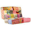 vidaXL Pouf 100x100x20 cm in Tessuto Patchwork