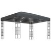 vidaXL Gazebo con Stringa di Luci LED 3x4 m Antracite