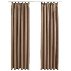 vidaXL Tende Oscuranti con Ganci 2 pz Grigio Talpa 140x245 cm