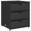 vidaXL Armadietto Portaoggetti da Giardino Nero 55x59x69cm Polyrattan