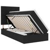 vidaXL Letto con contenitore e materasso Nero 90 x 200 cm Tessuto