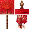 vidaXL Parasol Balinese Rosso 185 x 185 x 260 cm