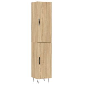 vidaXL Credenza Rovere Sonoma 34,5x34x180 cm in Legno Multistrato