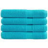 vidaXL Asciugamani Premium SOLUND 4pz Turchese 100x200cm 600 g/m&sup2;