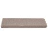 vidaXL Tappetini per scale 30 pz 65x21x4 cm Marrone chiaro Bordo rettangolare