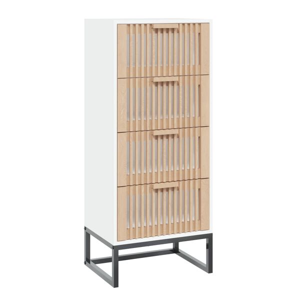 vidaXL Credenza Bianca 40x30x95 cm in Legno Multistrato