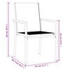 vidaXL Sedie da Giardino 4 pz Nere 55x61,5x90 cm Textilene e Acciaio