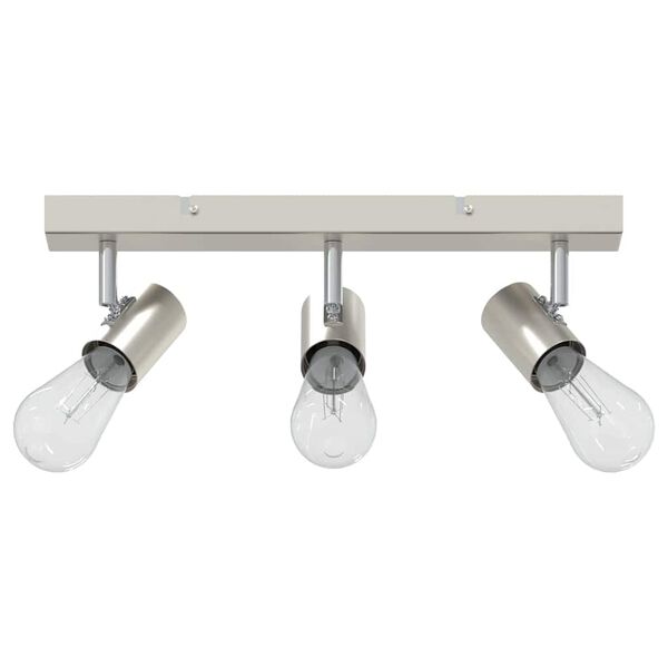 vidaXL Faretto da soffitto Nickel spazzolato 38 x 6.5 x 11.5 cm