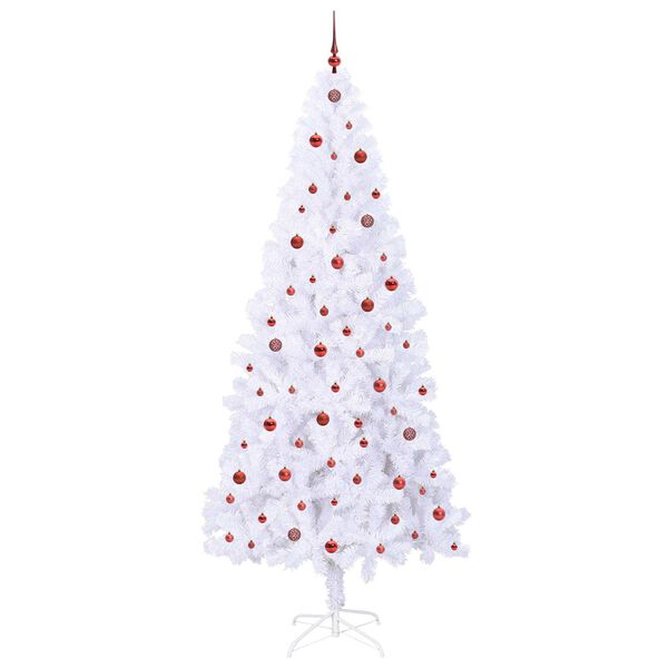 vidaXL Albero di Natale artificiale Bianco 240 cm PVC e Acciaio