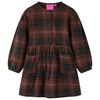 vidaXL Abito da Bambina a Maniche Lunghe Cognac 128