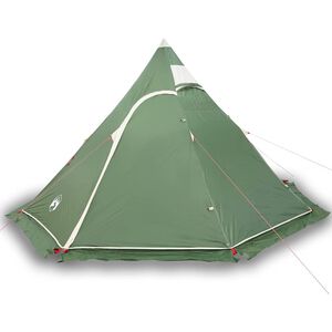 vidaXL Tenda da Campeggio Tipi per 5 Persone Verde Impermeabile