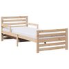 vidaXL Struttura letto con materasso allungabile Marrone 80 x 200 cm