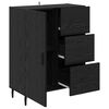 vidaXL Credenza con cassetto Rovere Nero 69,5 x 34 x 90 cm