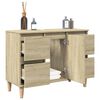 vidaXL Mobile Lavabo Rovere Sonoma 80x33x60 cm in Legno Multistrato