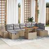 vidaXL Set Divano da Giardino 8 pcs Beige polyrattan