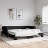 vidaXL Divano Letto con Letto Estraibile Nero 100x200 cm in Tessuto