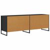 vidaXL Mobile TV Rovere Nero 140 x 36 x 49.5 cm Legno multistrato